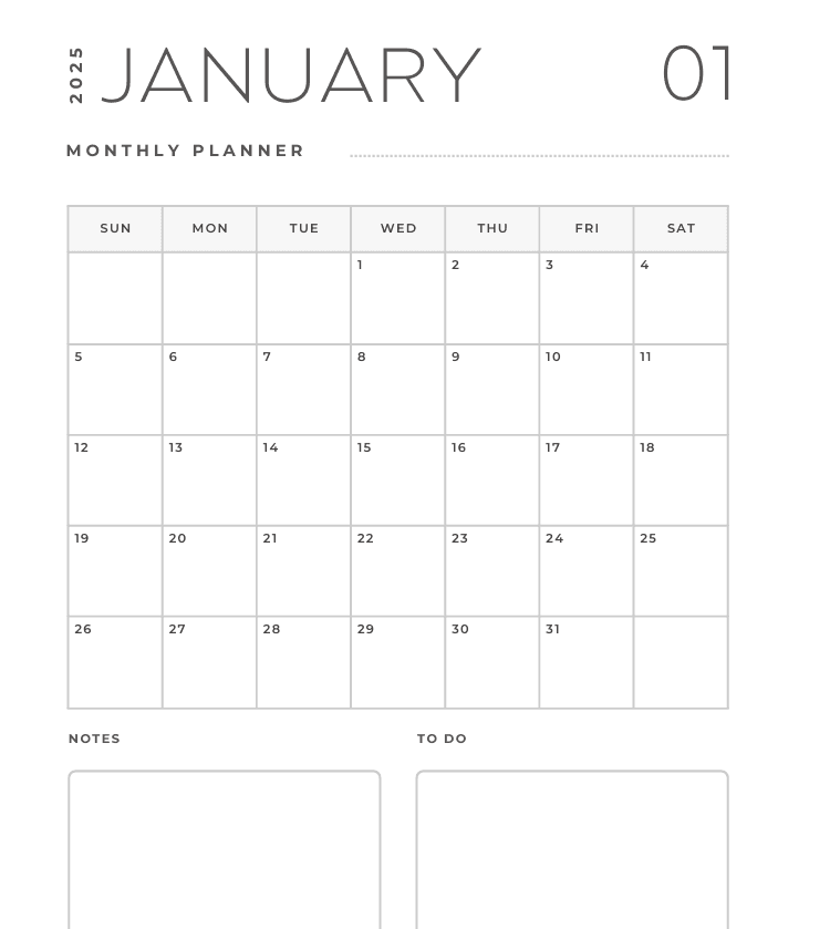 2026 Monthly Planner
